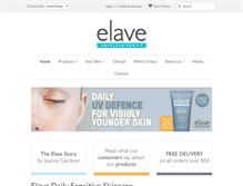 Tablet Screenshot of elaveskincareus.com